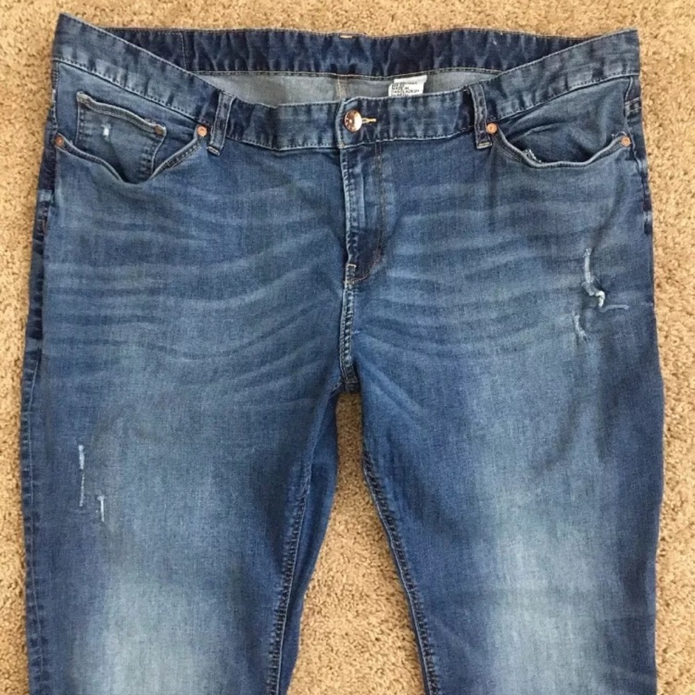 H&M plus size 22 stretch boyfriend jeans - Picture 3 of 8